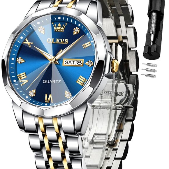 Analog Quartz Stainless Steel Dress Watch Luminous Date Luxury Classic Business